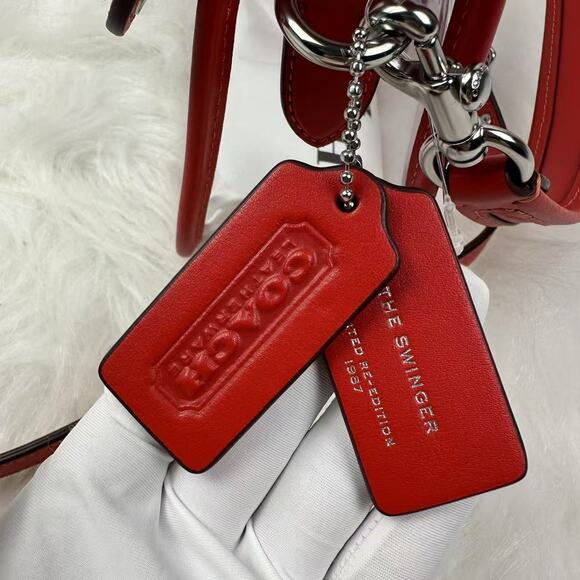 Coach Stadium Swinger Crossbody Bag In Clear PVC with Dust Bag CBH13 Red NWT - Picture 3 of 11